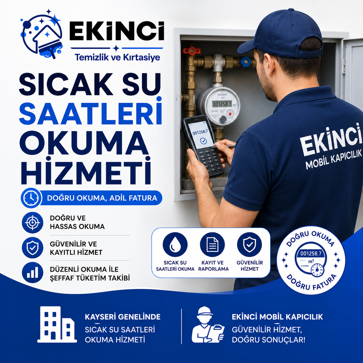 Sıcak Su Sayaç Okuma Hizmeti Kayseri mobil kapıcılık hizmeti